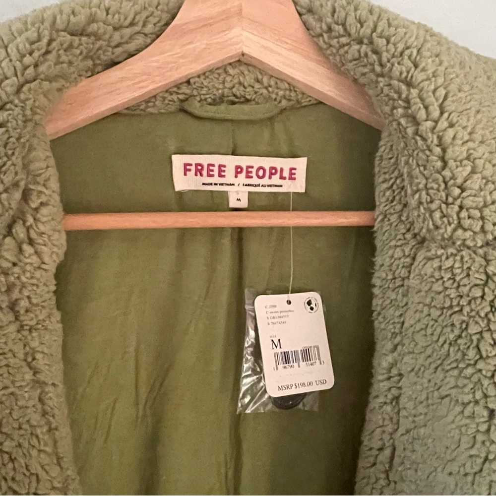 Free People Joplin Cosy Jacket In Sweet Pistachio - Picture 11 of 13